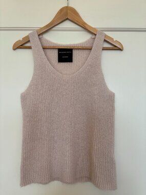 MASSIMO DUTTI STUDIO - Low-cut Knit Top - Nude Pink